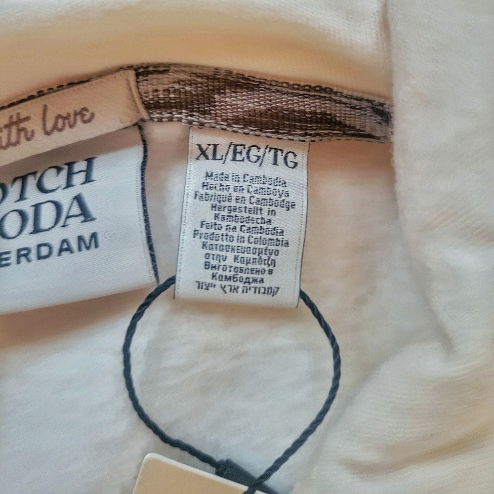 Scotch & Soda // M's Relaxed Fit Colorblock Hoodie // XL // Beige - Picture 10 of 11